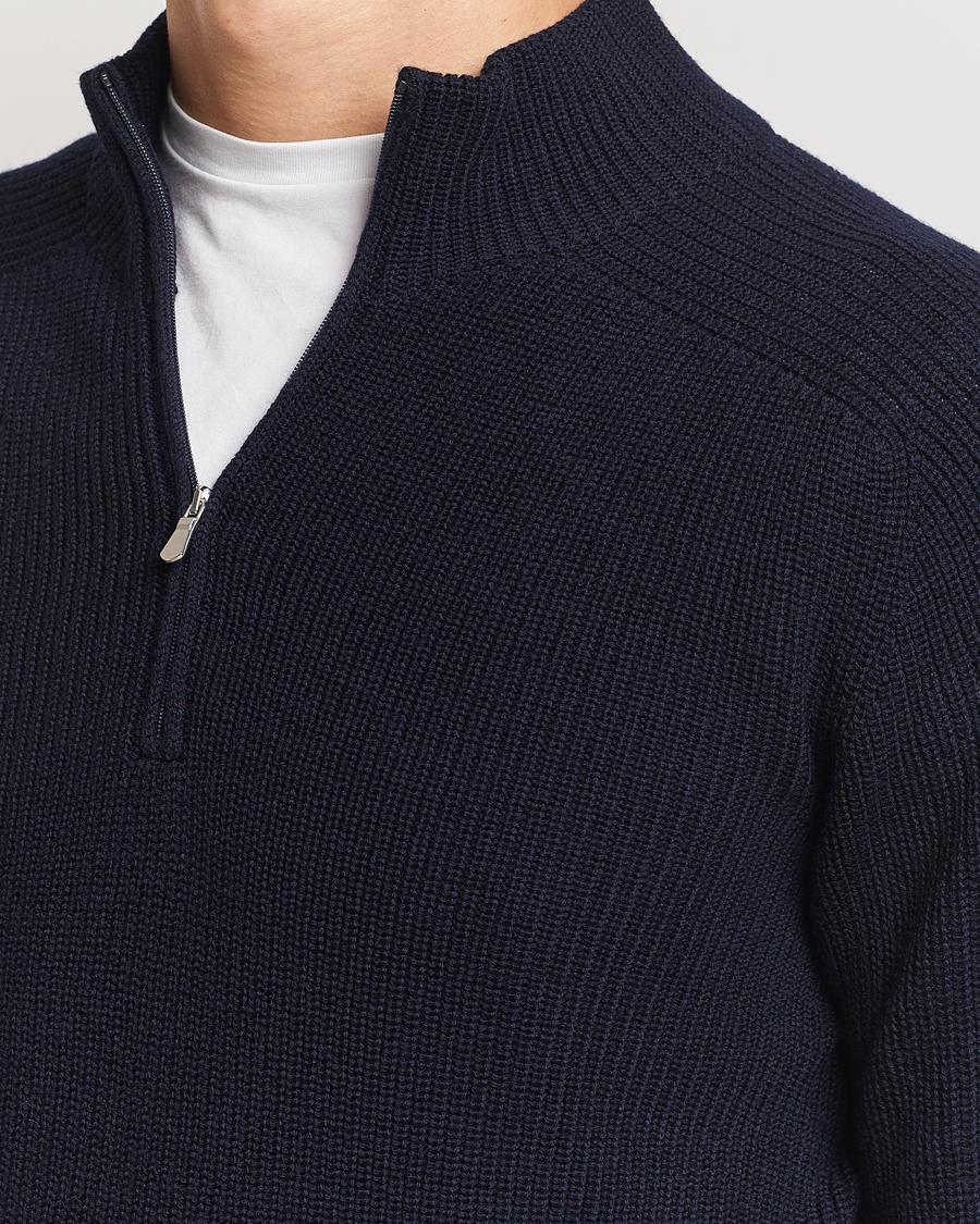 Herre | Gensere | Gran Sasso | Rainwool Half Zip Navy