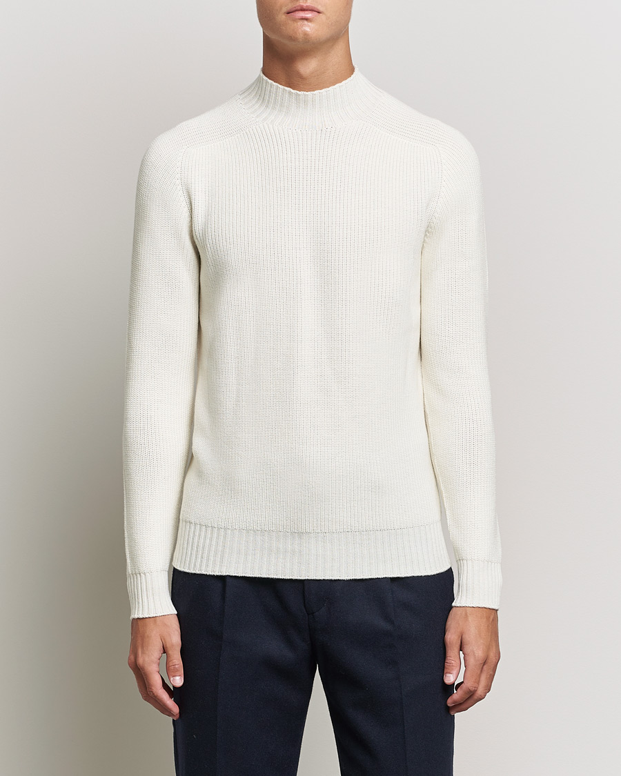 Herre | | Gran Sasso | Rainwool Mock Neck White