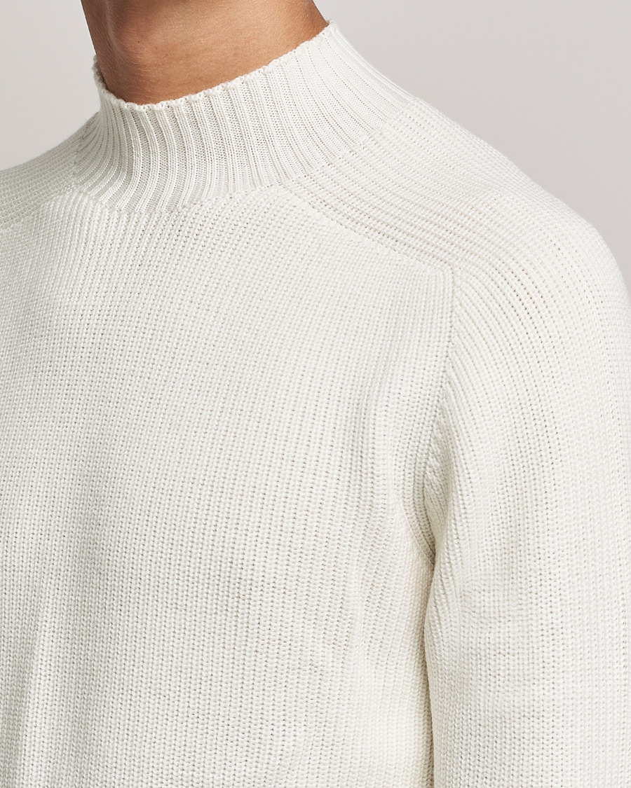Herre | Gensere | Gran Sasso | Rainwool Mock Neck White