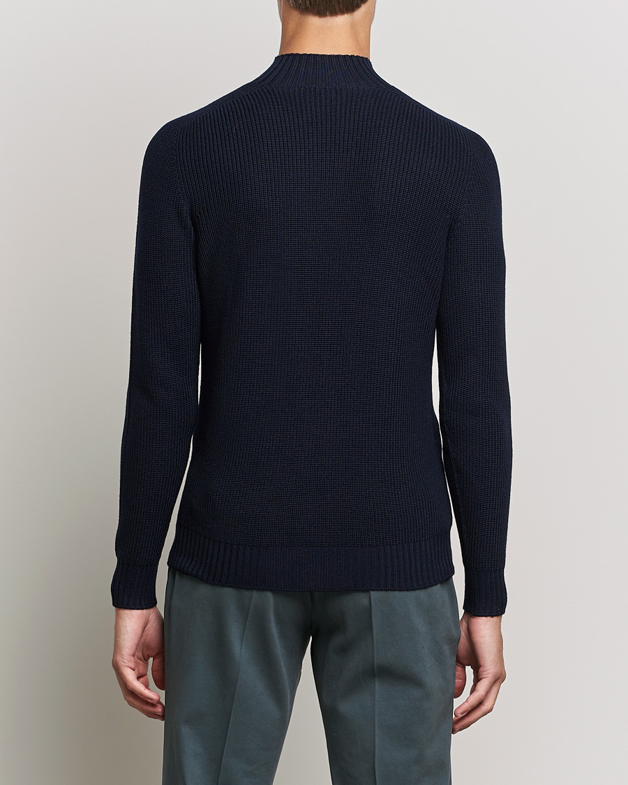 Herre | Gensere | Gran Sasso | Rainwool Mock Neck Navy
