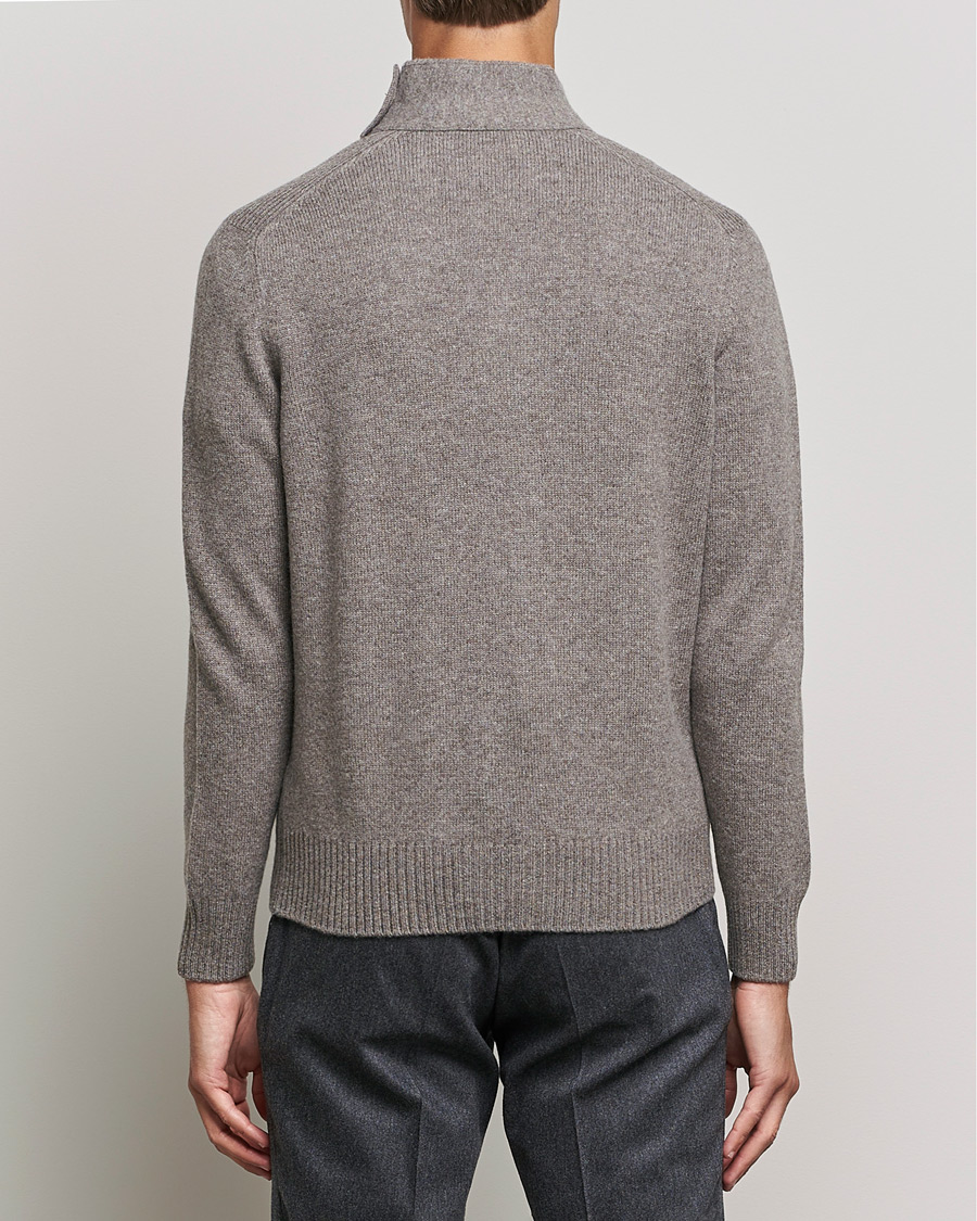 Herre | Gensere | Gran Sasso | Heavy Wool Cardigan Light Brown