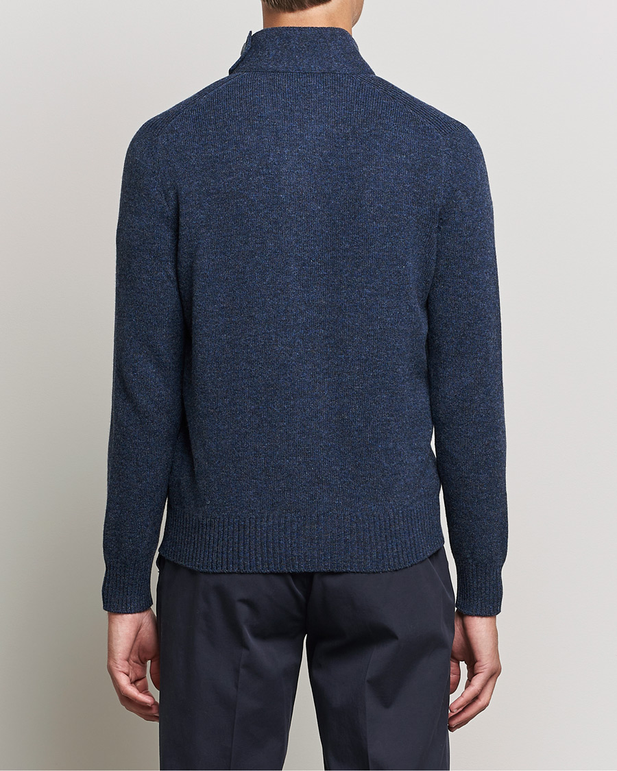 Herre | Gensere | Gran Sasso | Heavy Wool Cardigan Navy