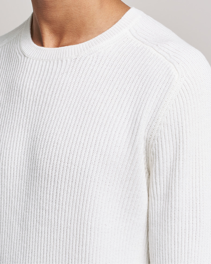 Herre | Gensere | Gran Sasso | Knitted Wool/Cashmere Structure Crewneck Off White