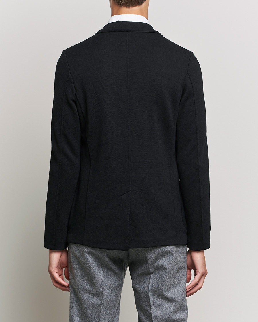Herre | Dressjakker | Gran Sasso | Travel Wool Knitted Jacket Black