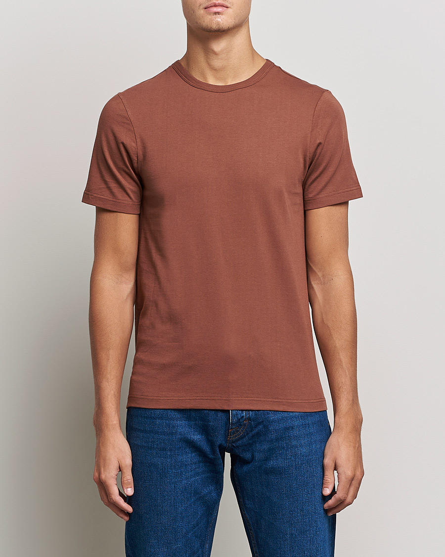 Herre | T-Shirts | Merz b. Schwanen | 1950s Classic Loopwheeled Tee Tan