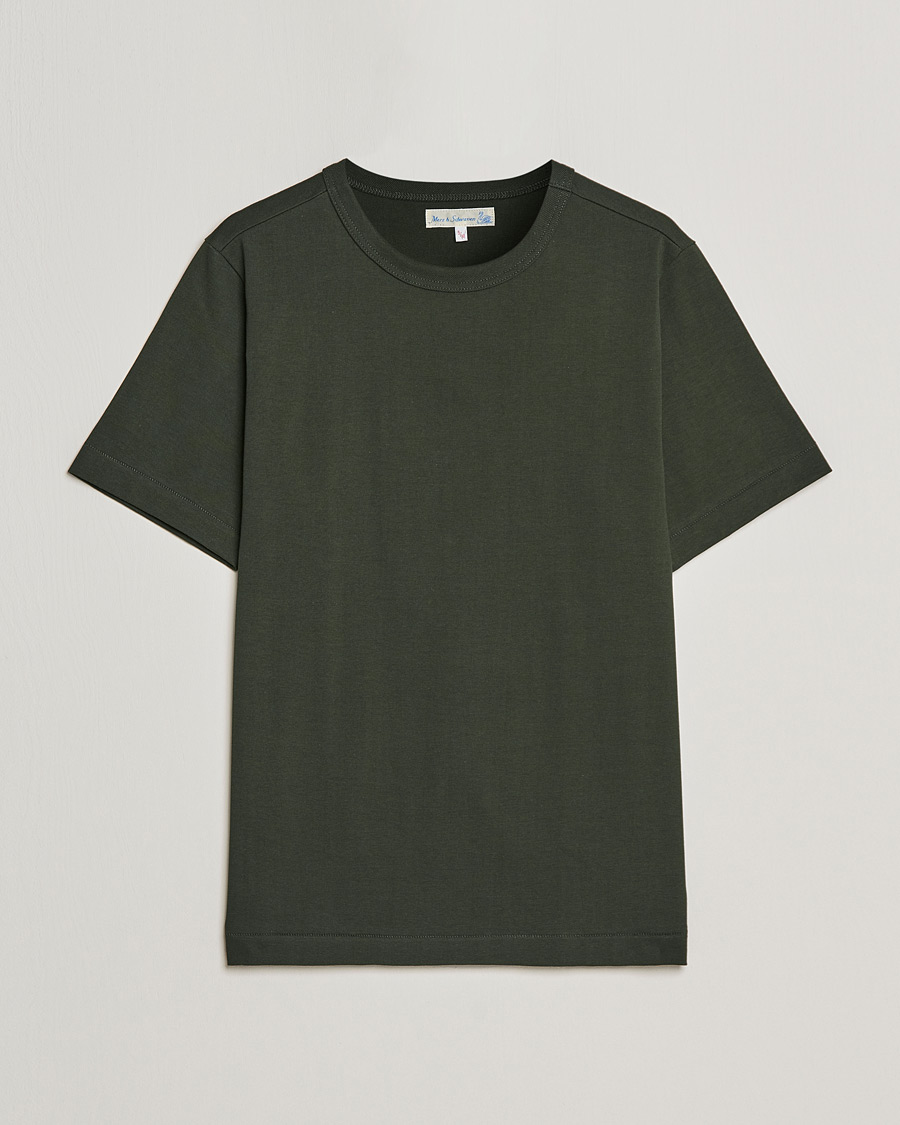 Herre | T-Shirts | Merz b. Schwanen | 1950s Classic Loopwheeled Tee Forest