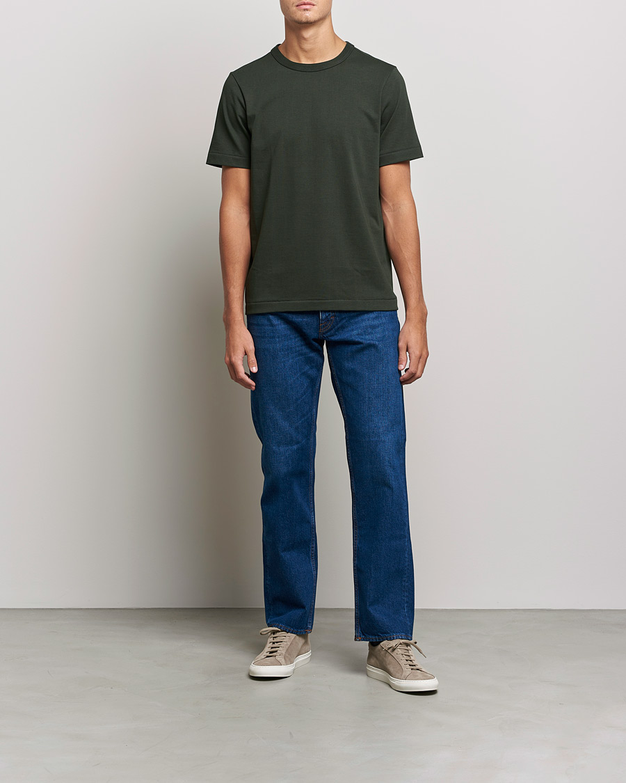 Herre | T-Shirts | Merz b. Schwanen | 1950s Classic Loopwheeled Tee Forest