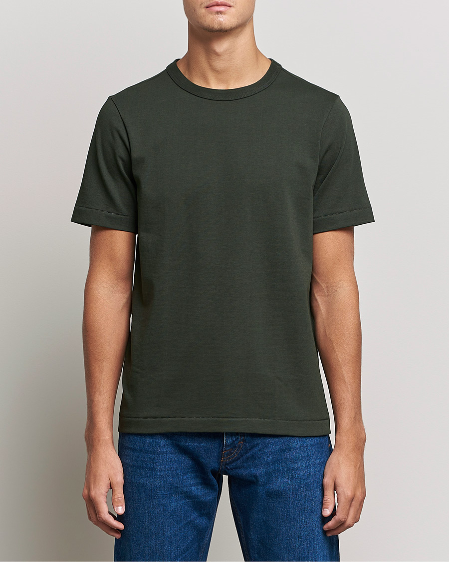 Herre | T-Shirts | Merz b. Schwanen | 1950s Classic Loopwheeled Tee Forest