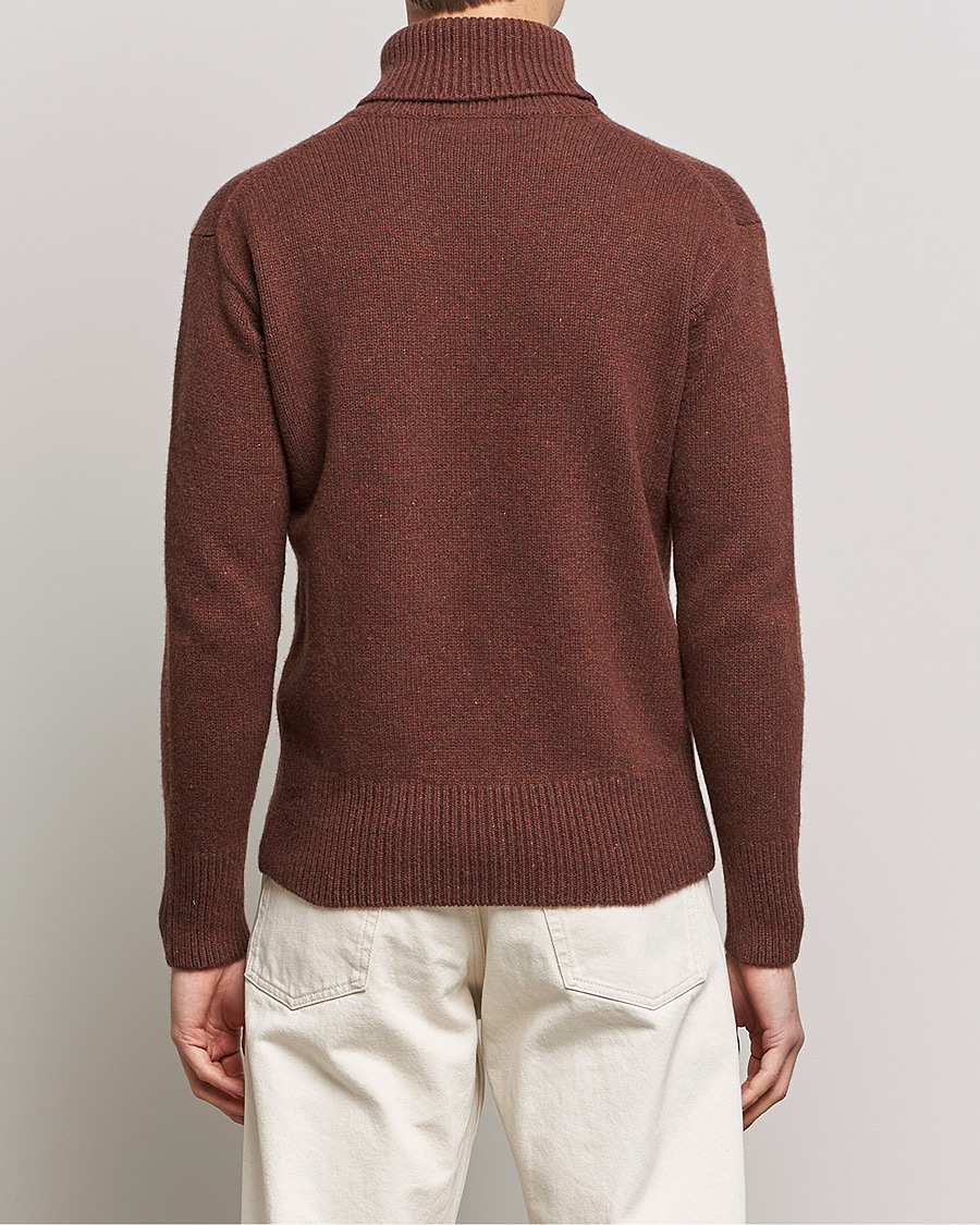 Herre | Gensere | Merz b. Schwanen | Cashmere/Merino Rollneck Chestnut