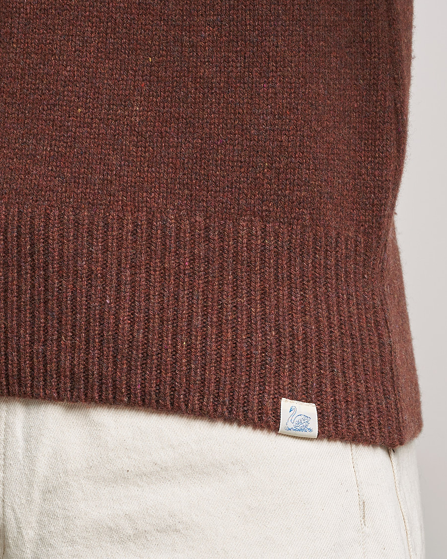 Herre | Gensere | Merz b. Schwanen | Cashmere/Merino Rollneck Chestnut
