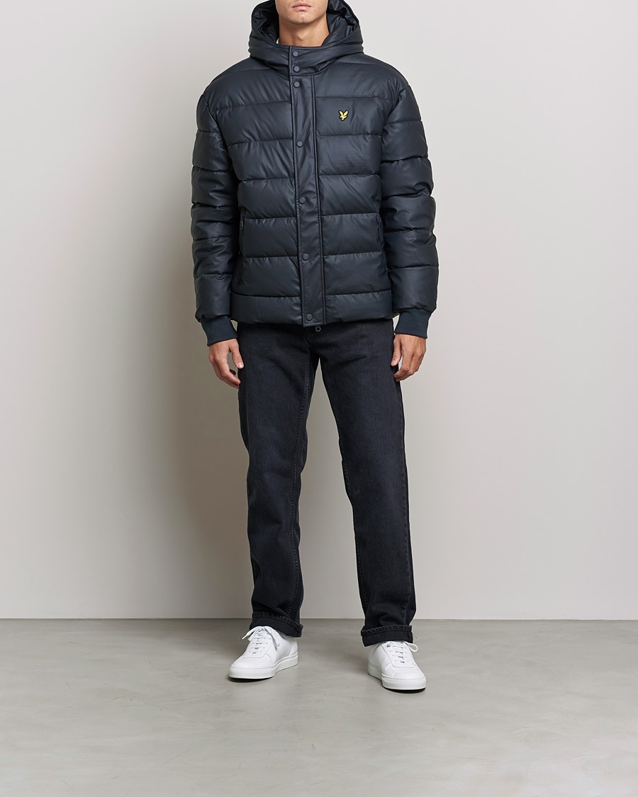 Herre | Jakker | Lyle & Scott | Rubberised Puffer Jacket Dark Navy
