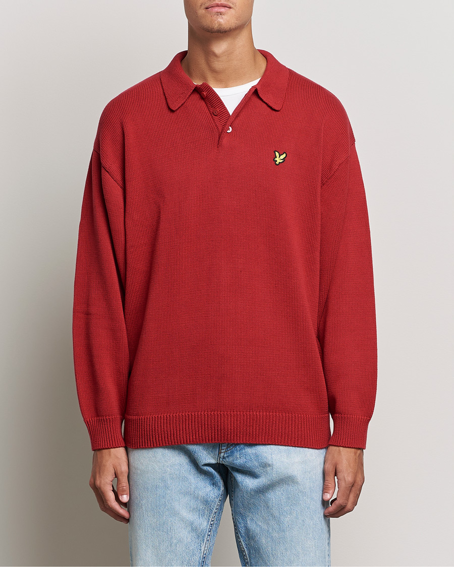 Herre |  | Lyle & Scott | Blousson Knitted Polo Tunnel Red