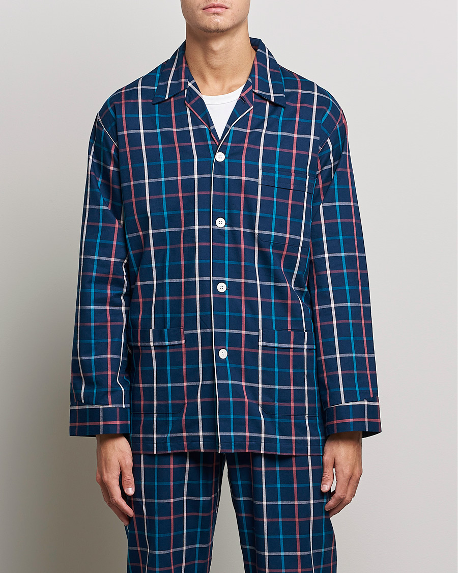 Herre | Pyjamaser og badekåper | Derek Rose | Checked Cotton Pyjama Set Multi