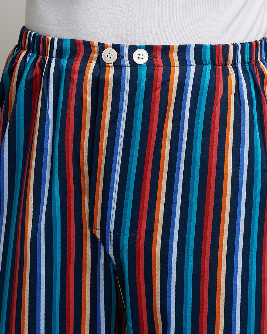 Herre | Pyjamaser og badekåper | Derek Rose | Striped Cotton Pyjama Set Multi