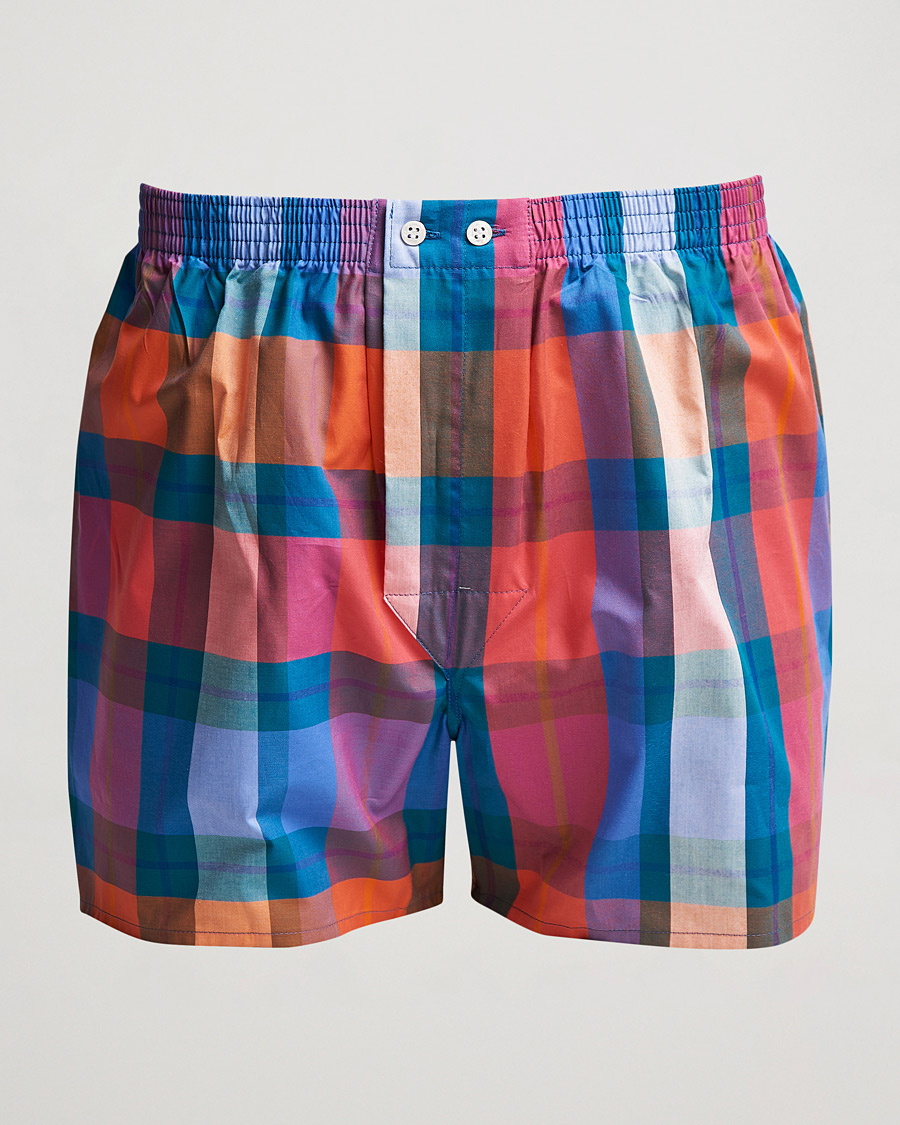 Herre | Undertøy | Derek Rose | Classic Fit Checked Cotton Boxer Shorts Multi