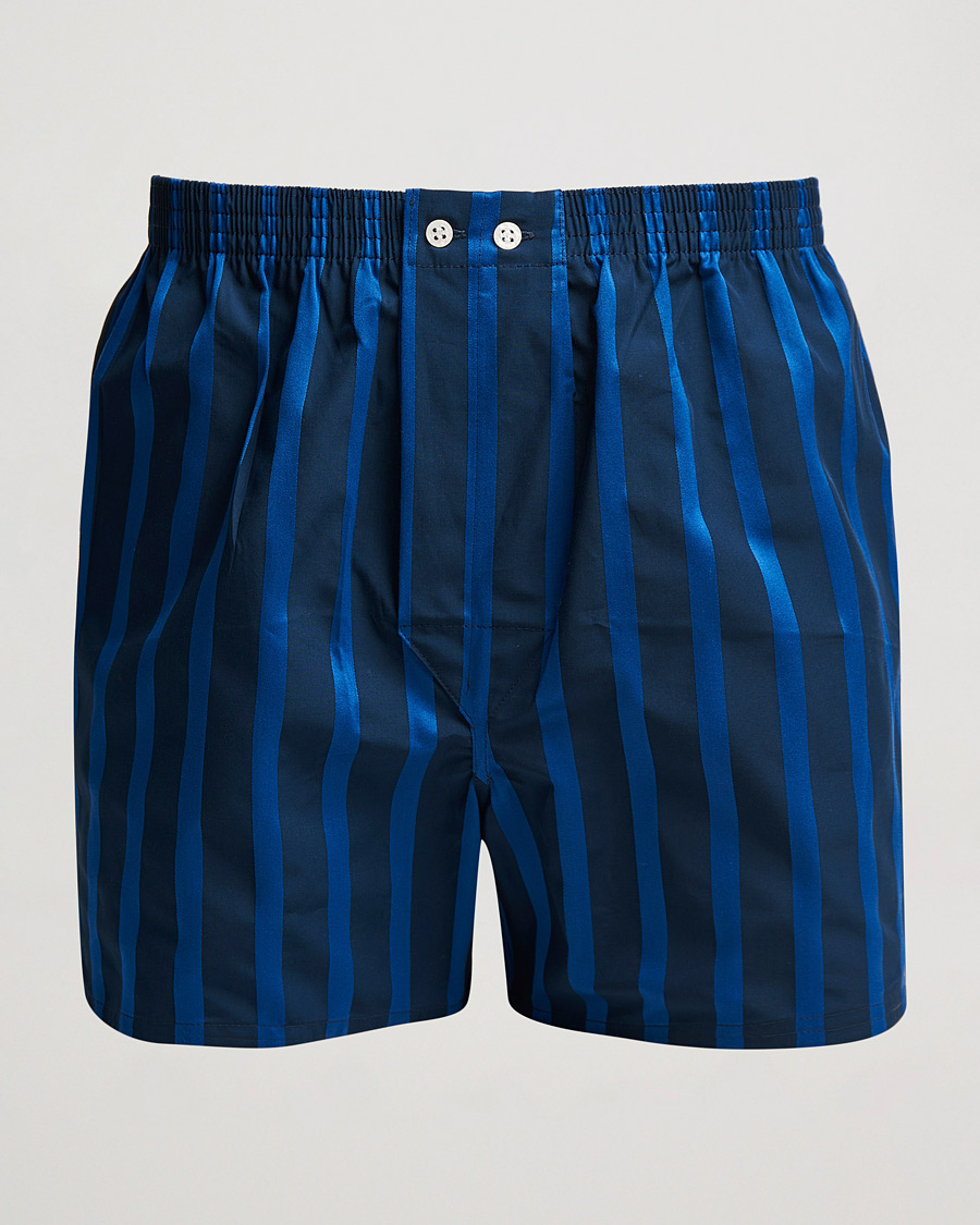 Herre | Undertøy | Derek Rose | Classic Fit Striped Boxer Shorts Navy