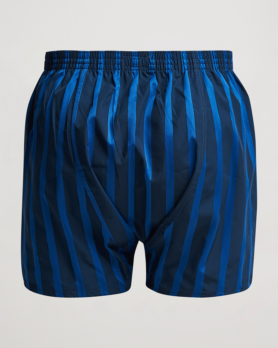 Herre | Undertøy | Derek Rose | Classic Fit Striped Boxer Shorts Navy