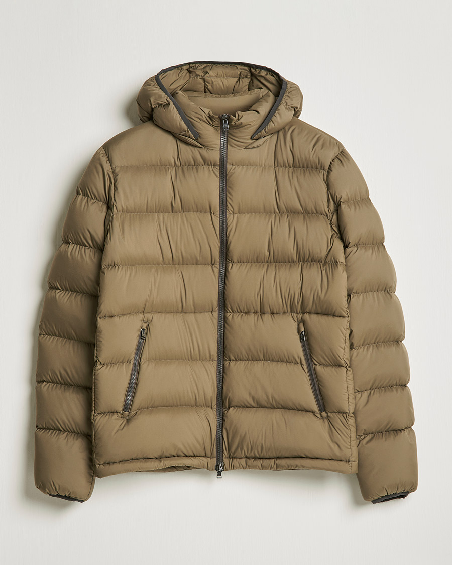 Herre | Jakker | Herno | Matt Nylon Down Jacket Military Green
