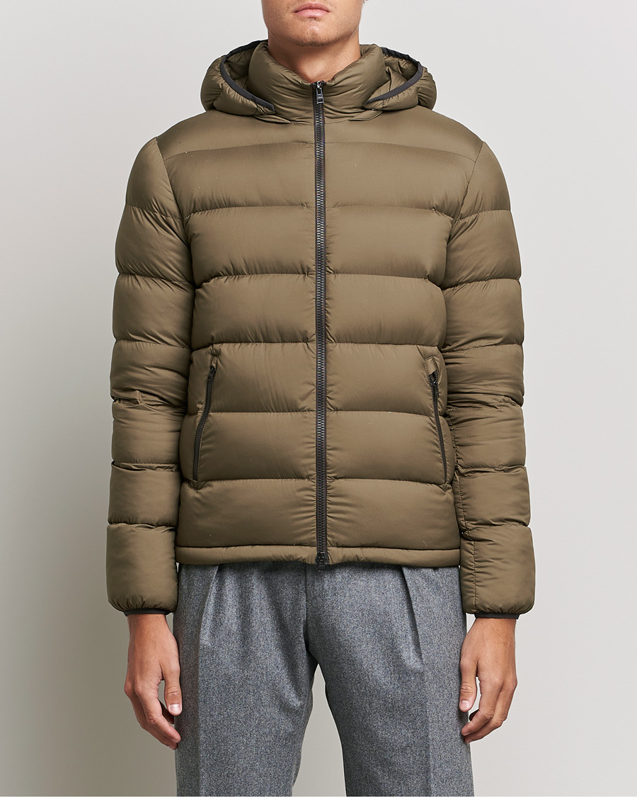 Herre | Jakker | Herno | Matt Nylon Down Jacket Military Green