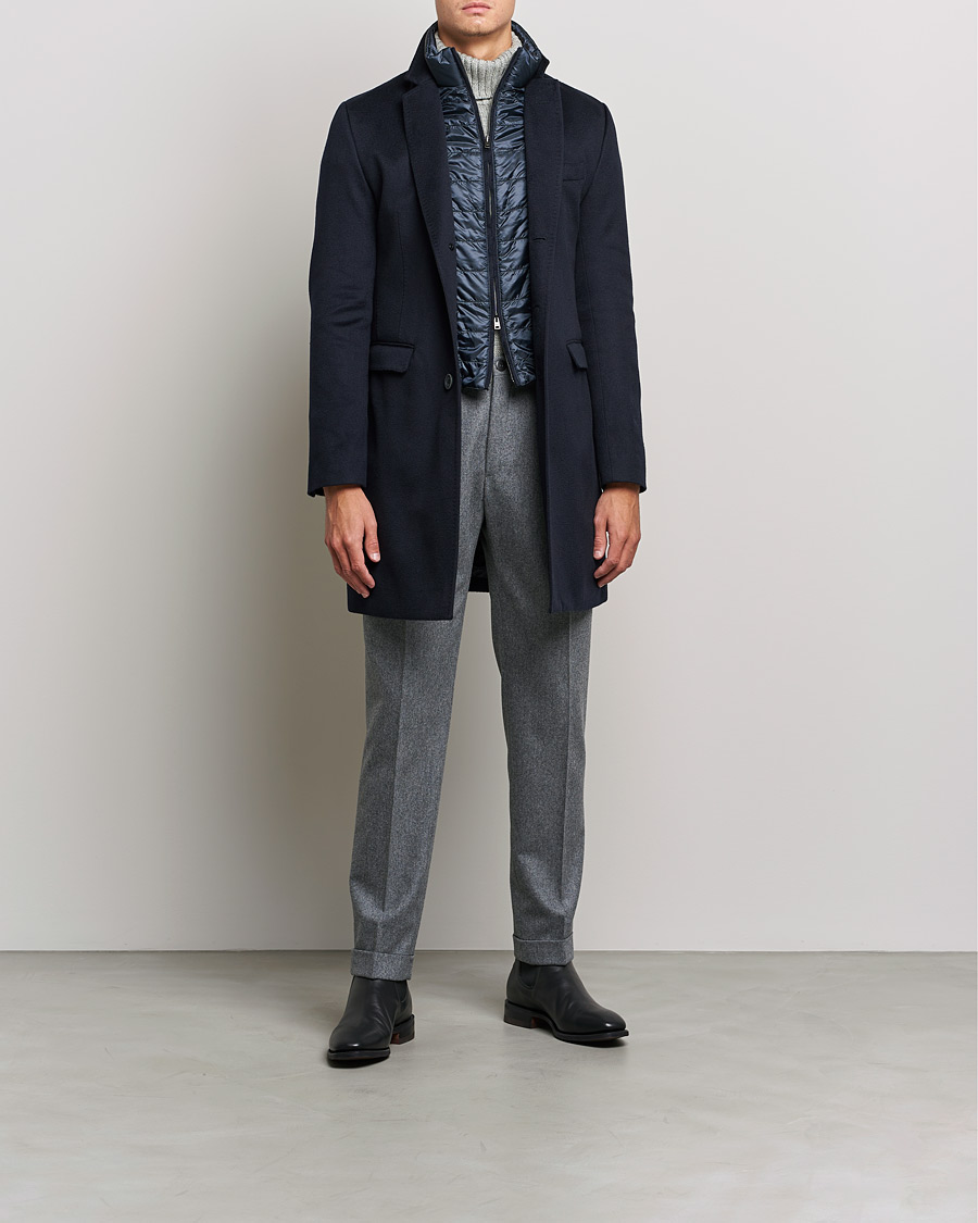 Herre | Jakker | Herno | Cashmere Zip Coat Navy