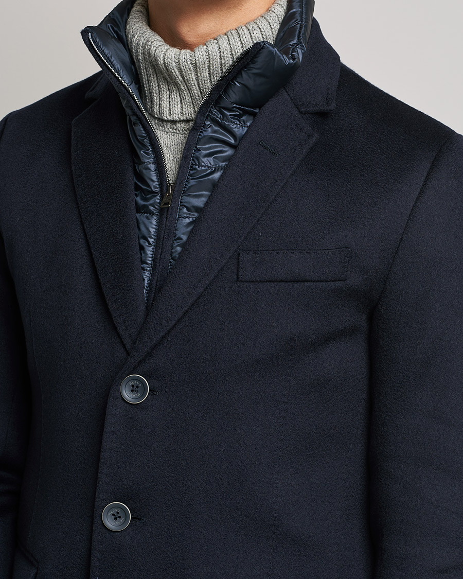 Herre | Jakker | Herno | Cashmere Zip Coat Navy