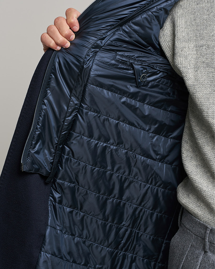 Herre | Jakker | Herno | Cashmere Zip Coat Navy