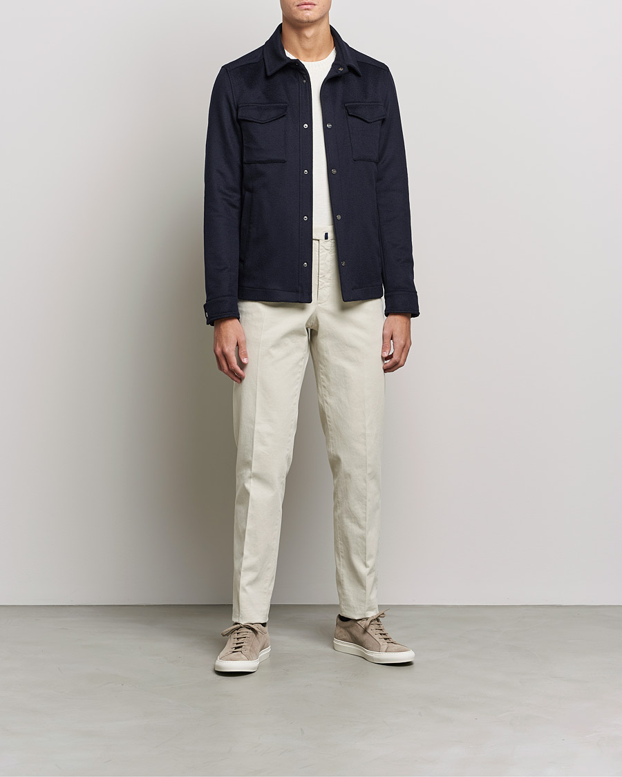 Herre | Jakker | Herno | Cashmere Overshirt Navy