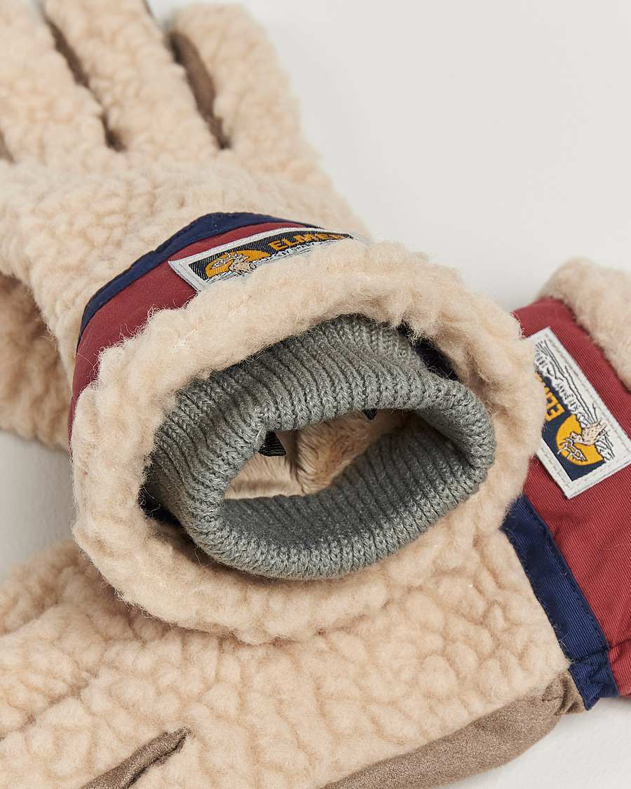 Herre | | Elmer by Swany | Sota Wool Teddy Gloves Beige/Wine