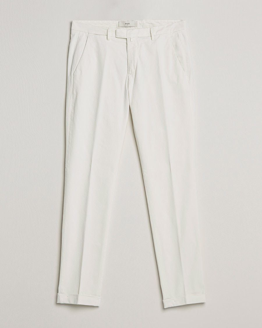 Herre | Bukser | Briglia 1949 | Slim Fit Cotton Stretch Chino Off White