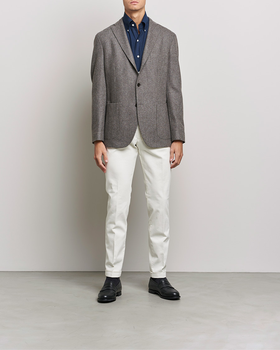 Herre | Bukser | Briglia 1949 | Slim Fit Cotton Stretch Chino Off White
