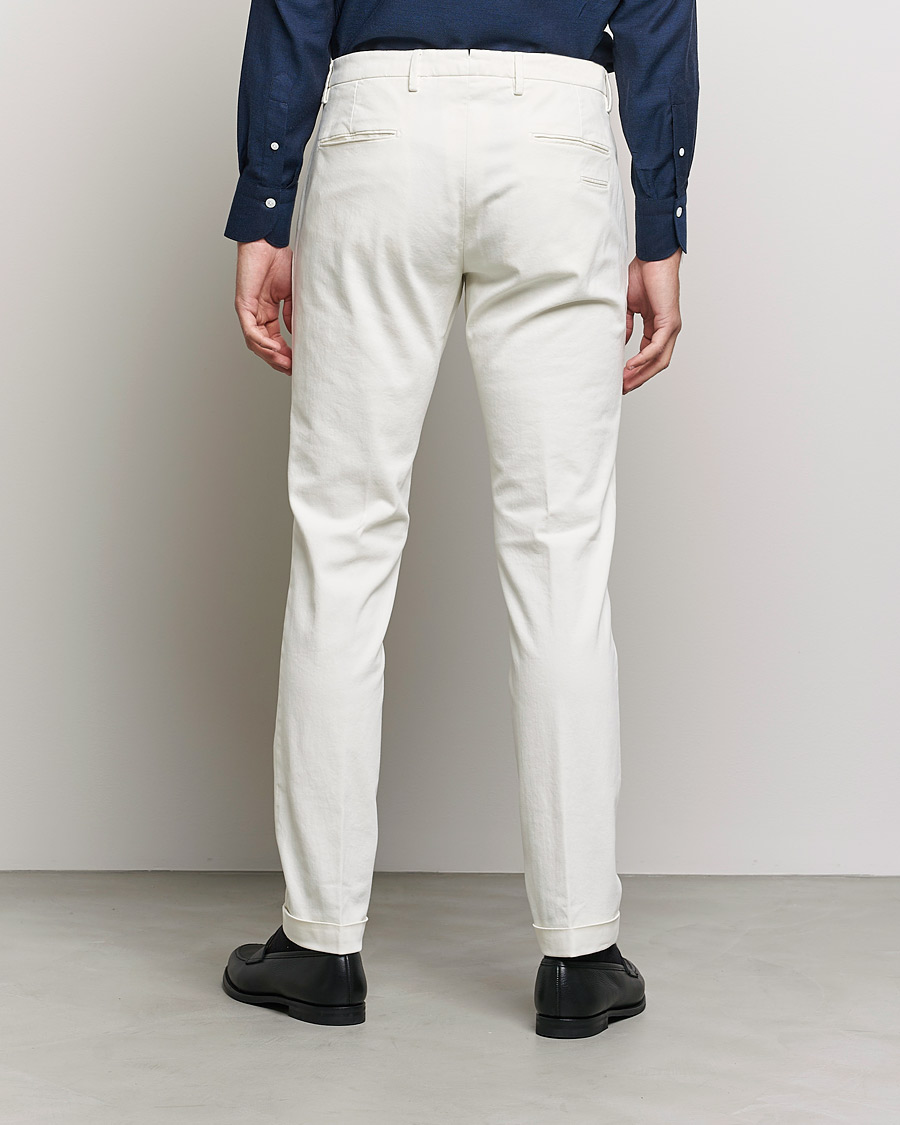 Herre | Bukser | Briglia 1949 | Slim Fit Cotton Stretch Chino Off White