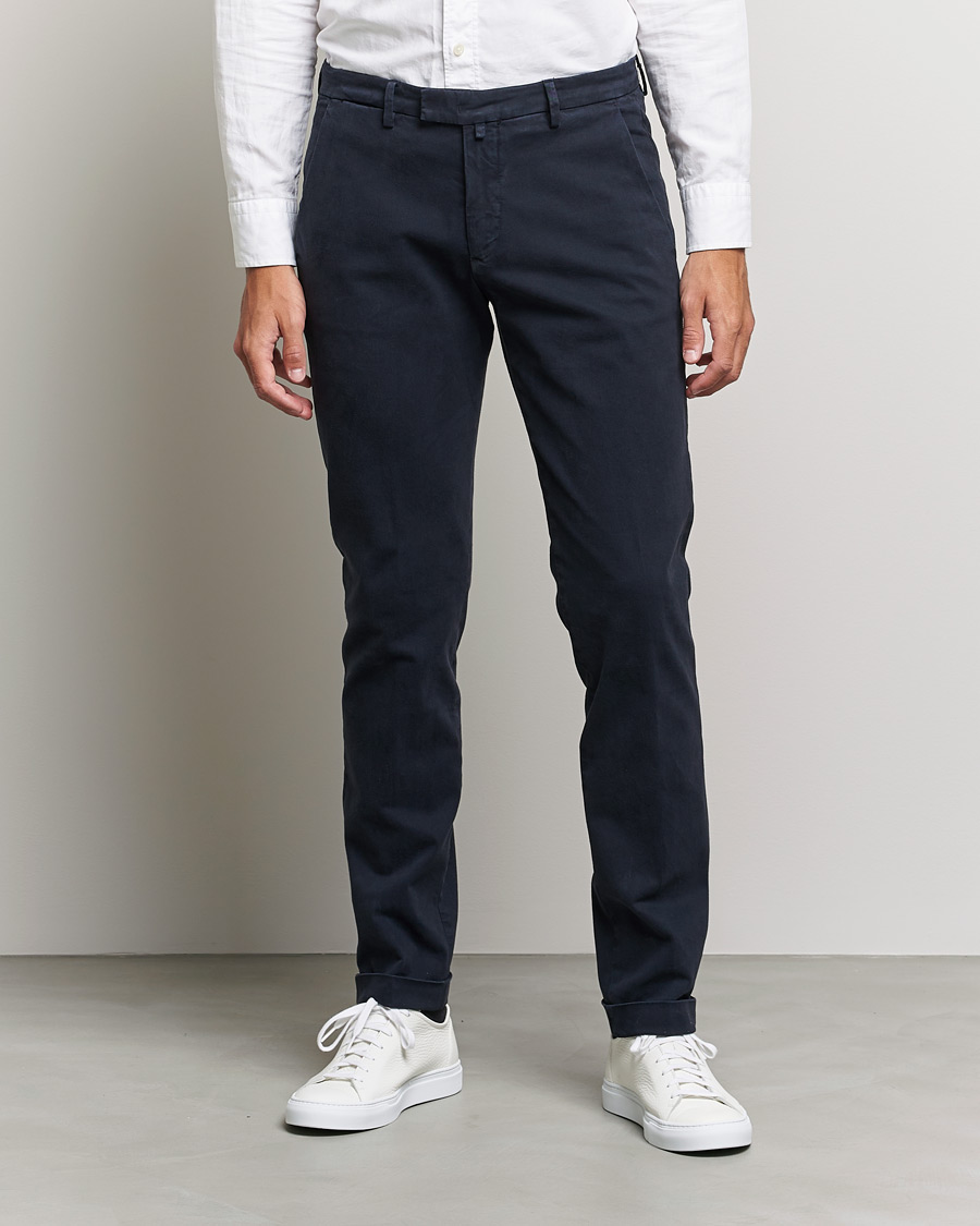 Herre | Bukser | Briglia 1949 | Slim Fit Cotton Stretch Chino Navy
