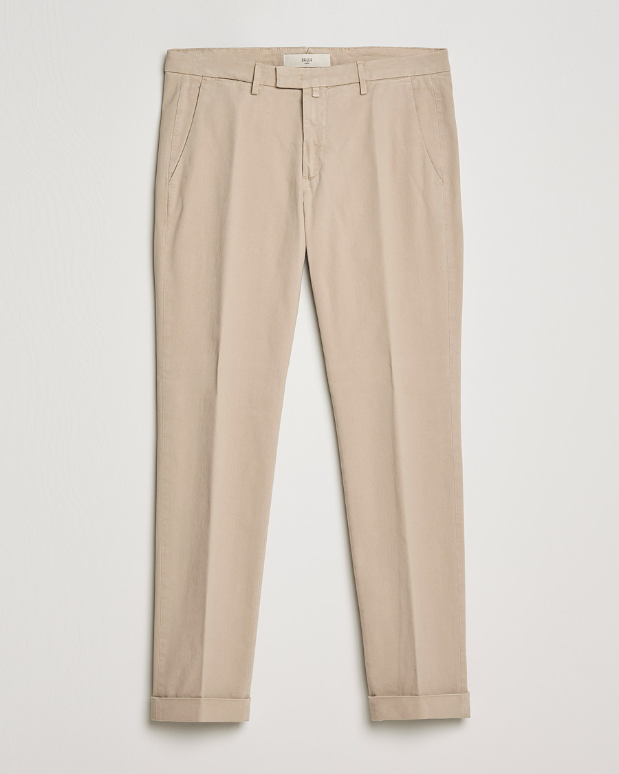 Herre | Bukser | Briglia 1949 | Slim Fit Cotton Stretch Chino Beige