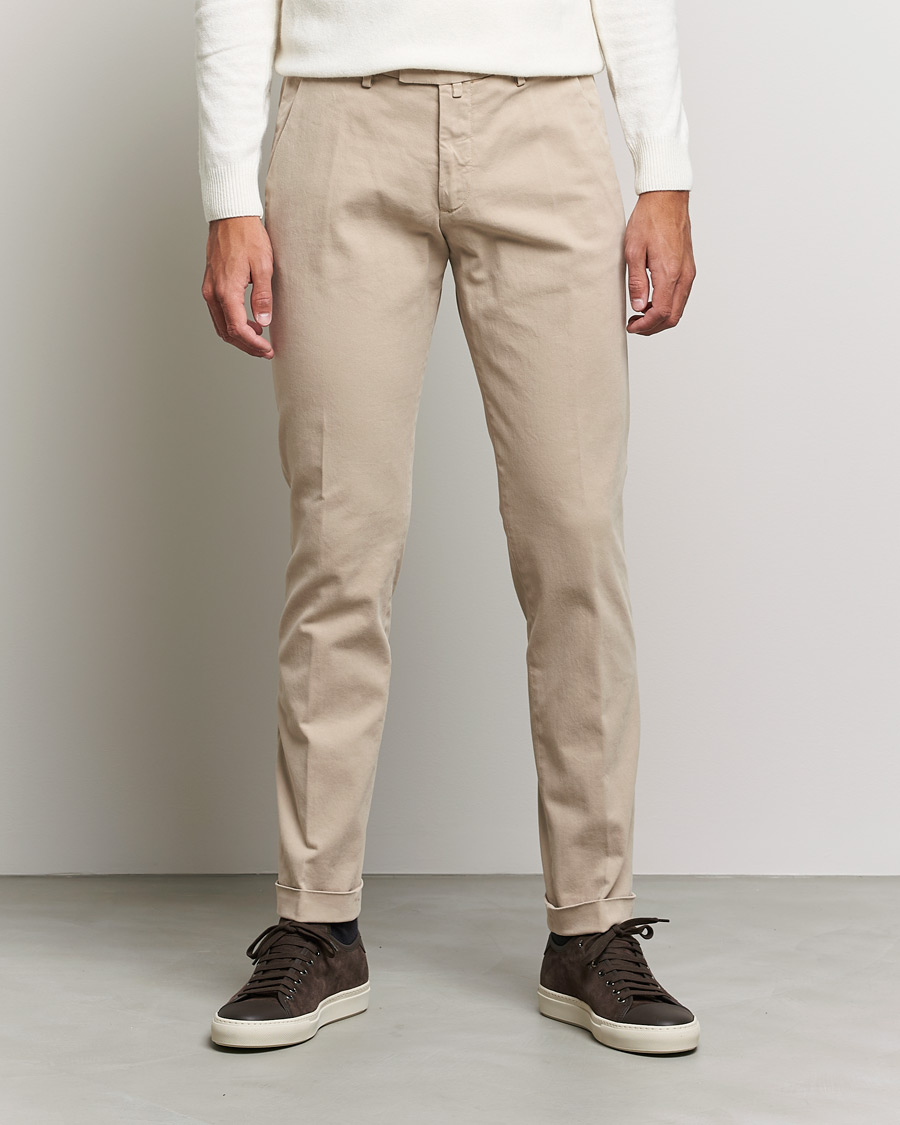 Herre | Bukser | Briglia 1949 | Slim Fit Cotton Stretch Chino Beige