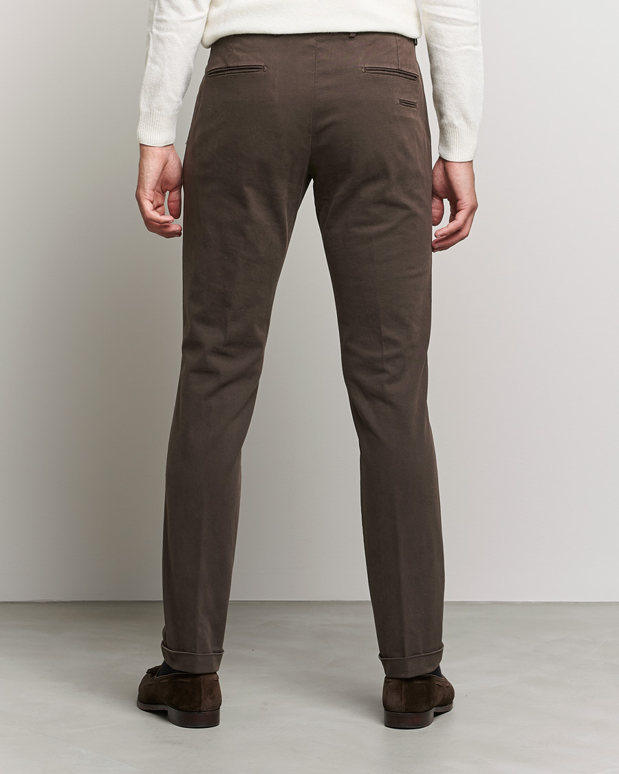 Herre | Bukser | Briglia 1949 | Slim Fit Cotton Stretch Chino Coffe Brown
