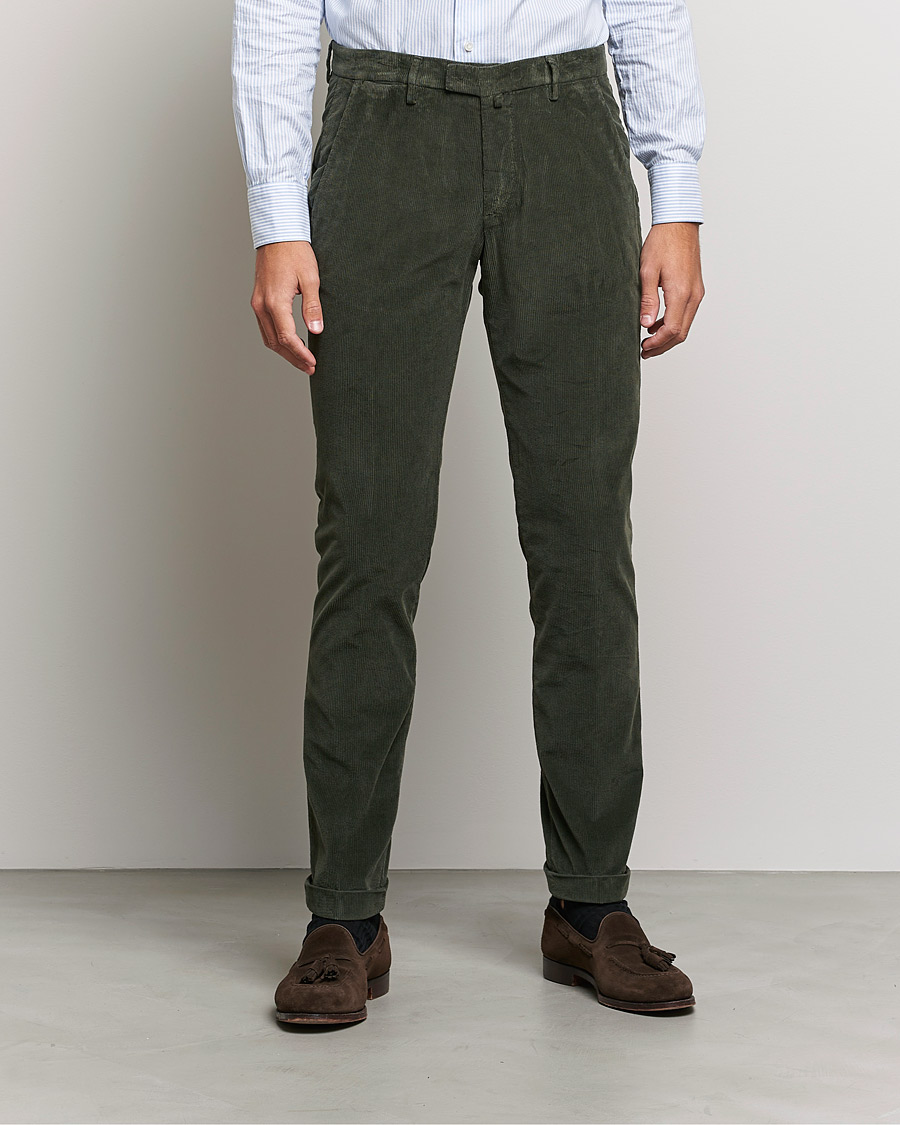 Herre | Bukser | Briglia 1949 | Slim Fit Corduroy Trousers Dark Green