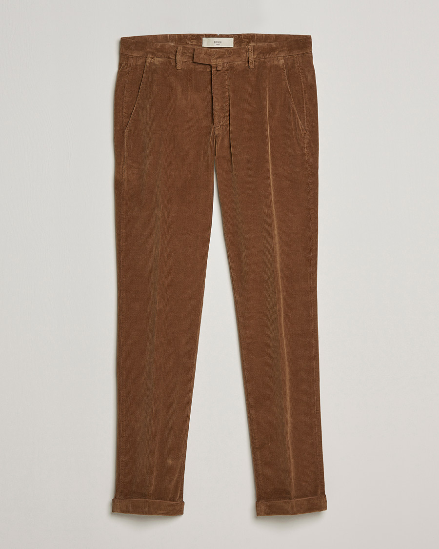 Herre | Chinos | Briglia 1949 | Slim Fit Corduroy Trousers Brown