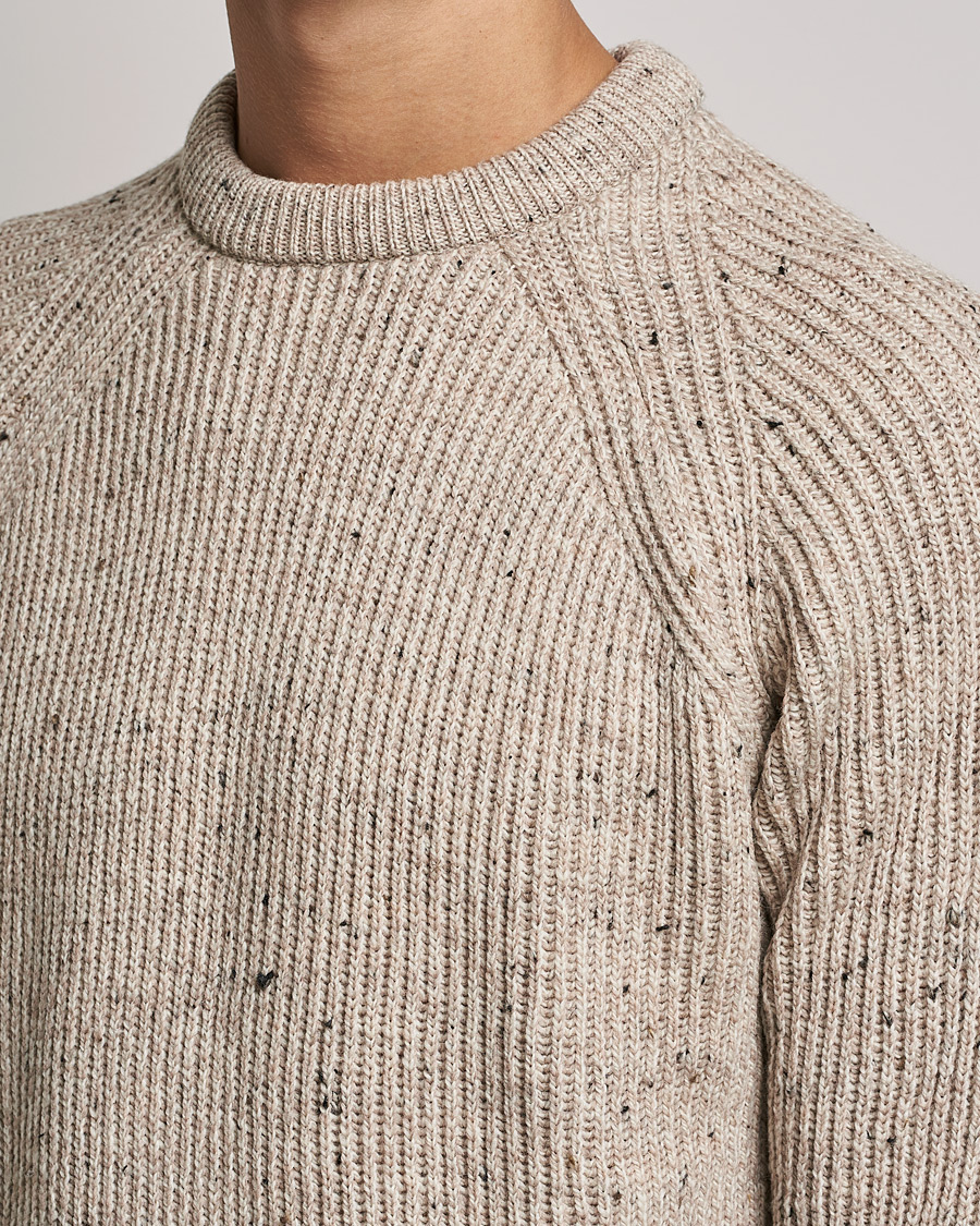 Herre | Gensere | Peregrine | Ford Knitted Wool Jumper Oatmeal