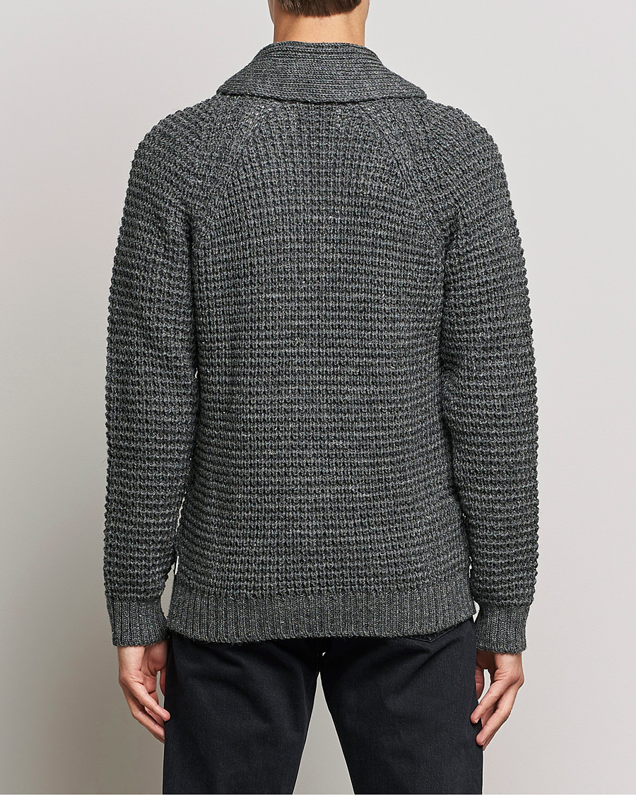 Herre | Gensere | Peregrine | Waffle Wool Shawl Cardigan Nimbus