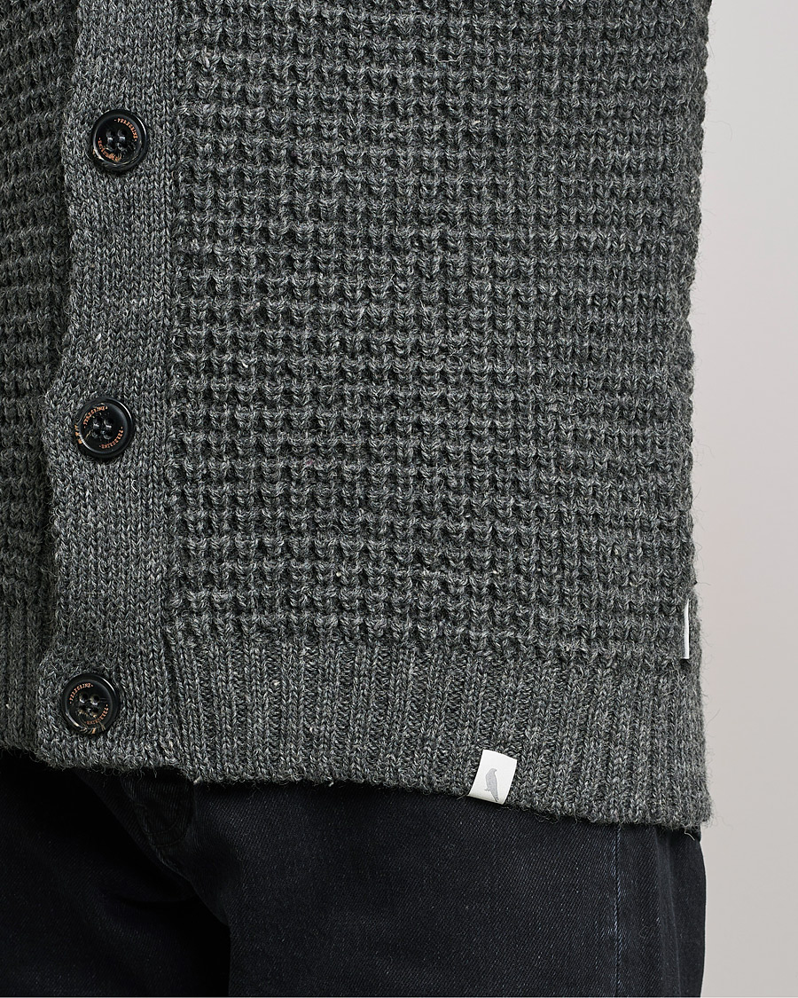 Herre | Gensere | Peregrine | Waffle Wool Shawl Cardigan Nimbus