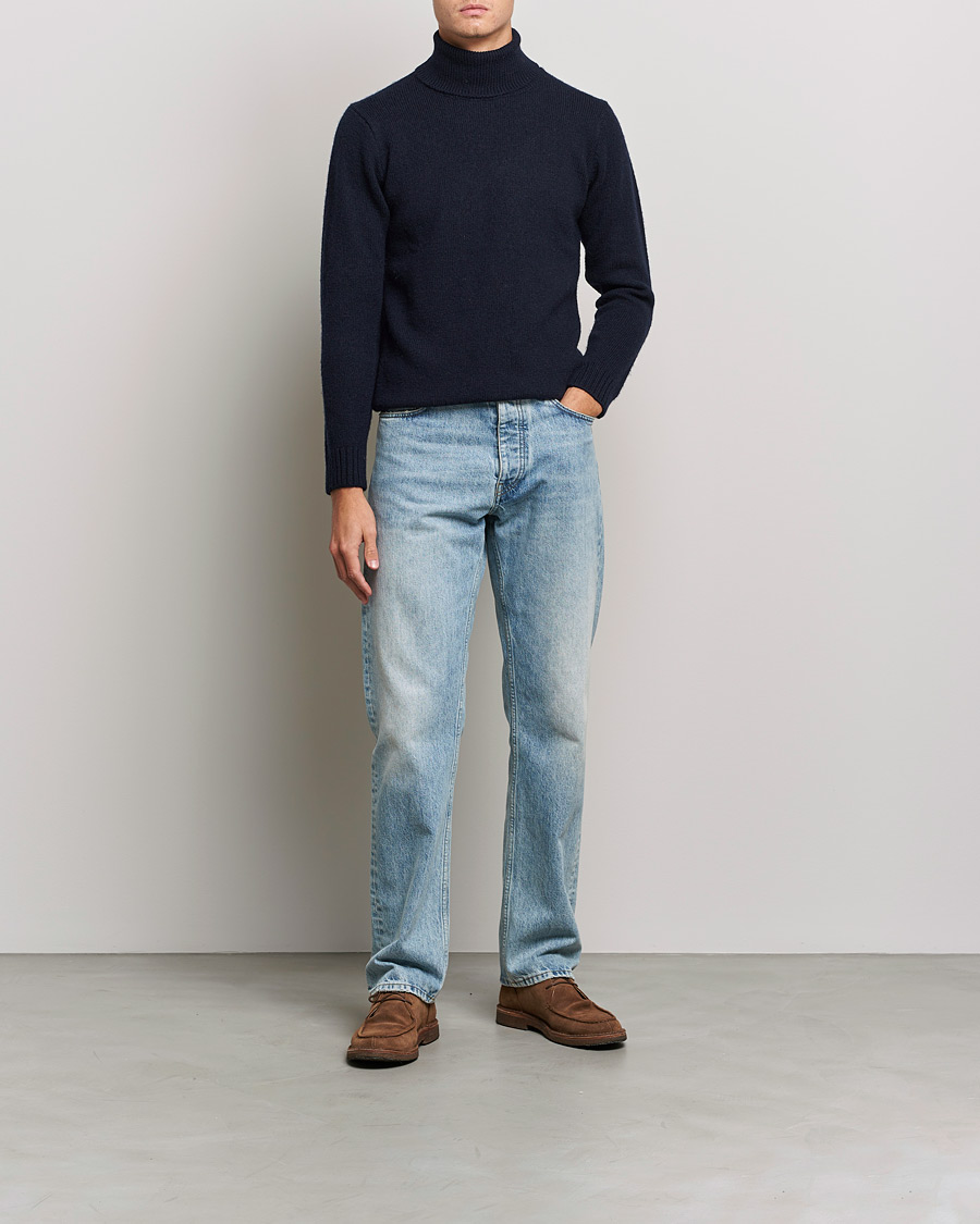 Herre | Gensere | Peregrine | Maker's Stitch Merino Polo Navy
