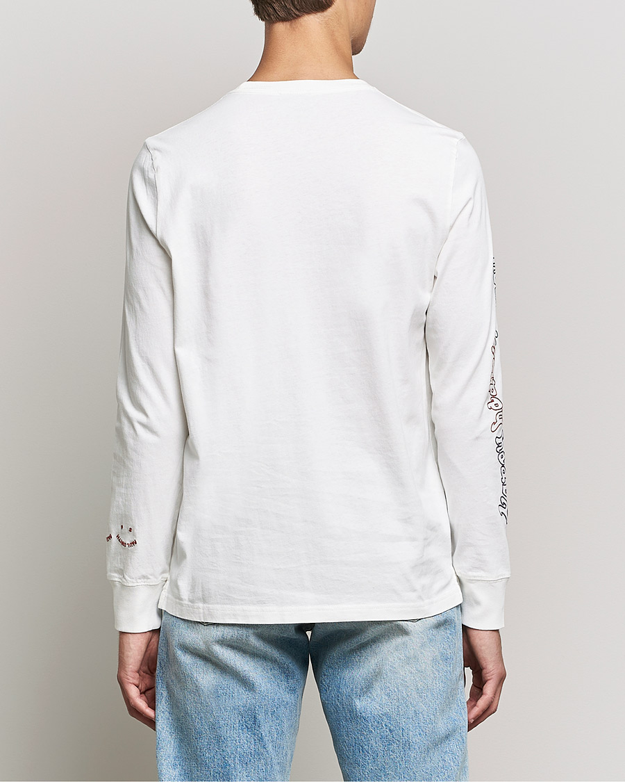Herre | T-Shirts | PS Paul Smith | Happy Face Long Sleeve T-Shirt White