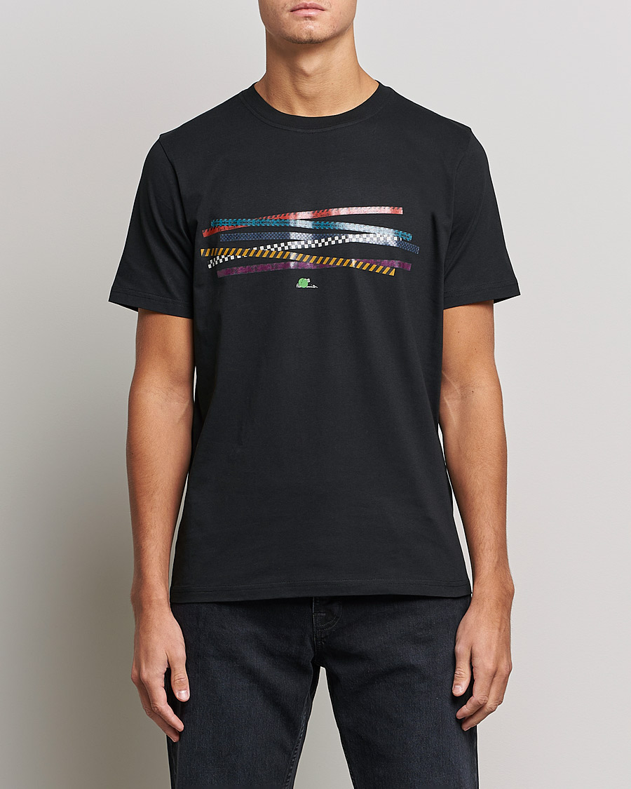 Herre | T-Shirts | PS Paul Smith | Tapes Cotton T-Shirt Black