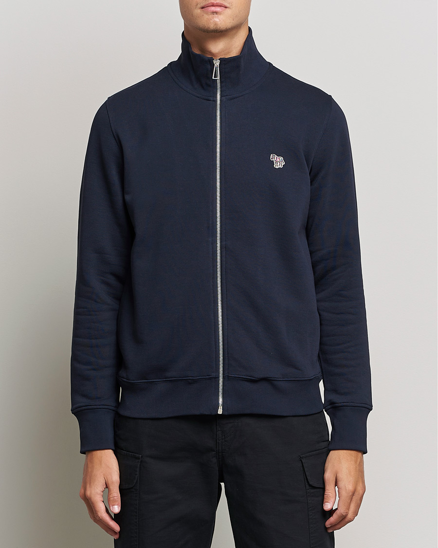 Herre | Gensere | PS Paul Smith | Organic Cotton Zebra Full Zip Sweater Navy