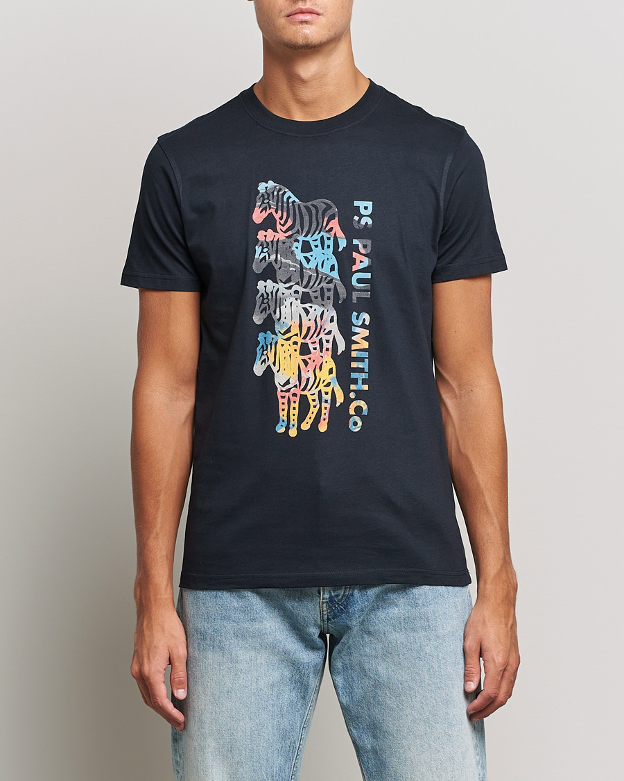 Herre | T-Shirts | PS Paul Smith | Zebra T-Shirt Navy