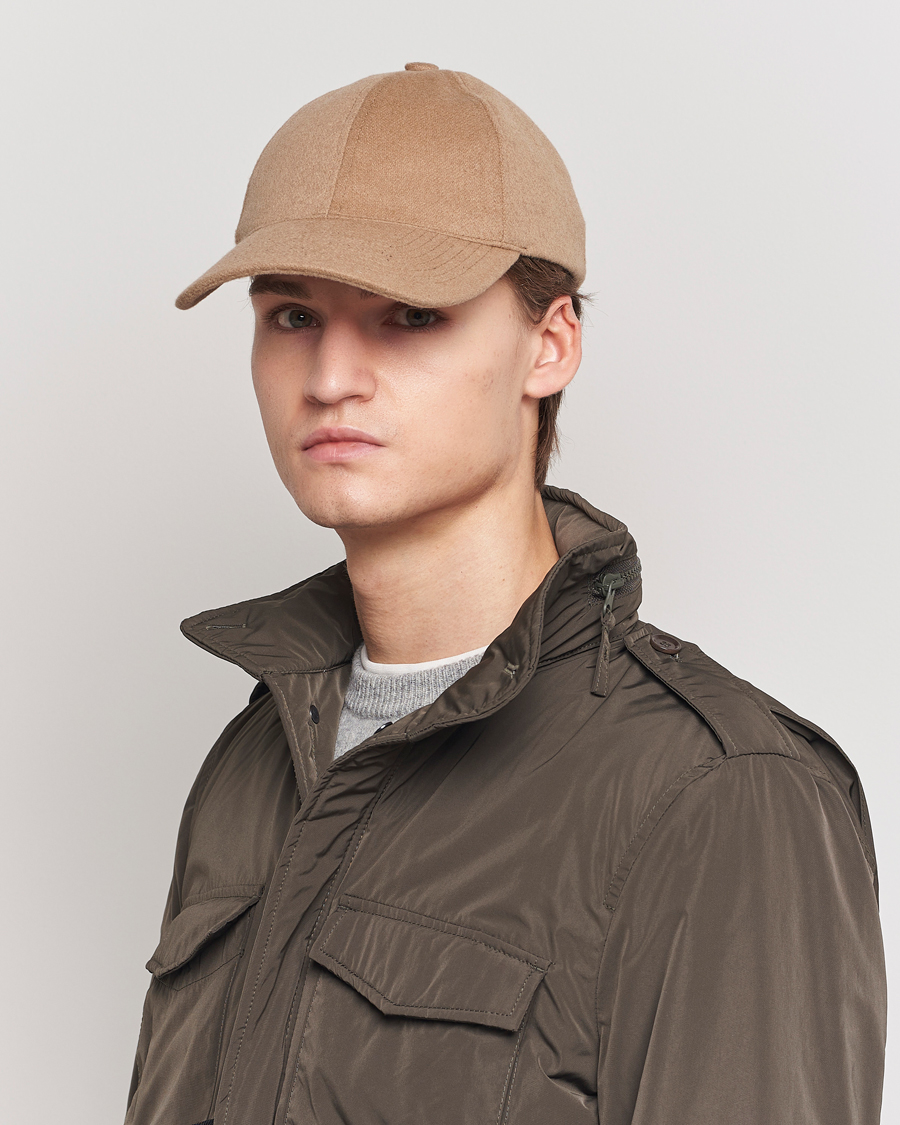 Men | Hats & Caps | Varsity Headwear | Cashmere Soft Front Baseball Cap Camel