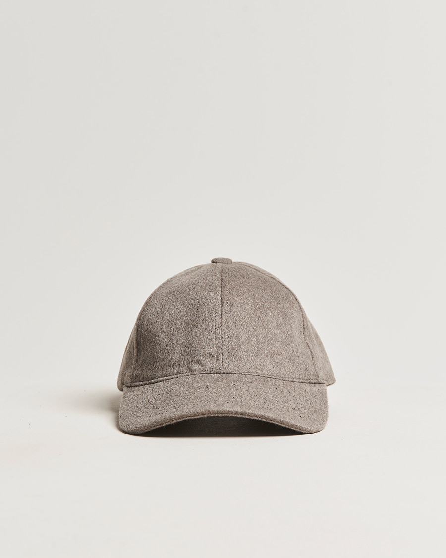 Herre | New Nordics | Varsity Headwear | Cashmere Soft Front Baseball Cap Marble Beige