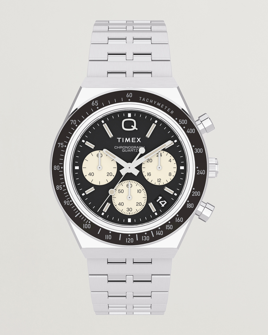 Herre | Timex Q Chronograph 40mm Black Dial | Timex | Q Chronograph 40mm Black Dial