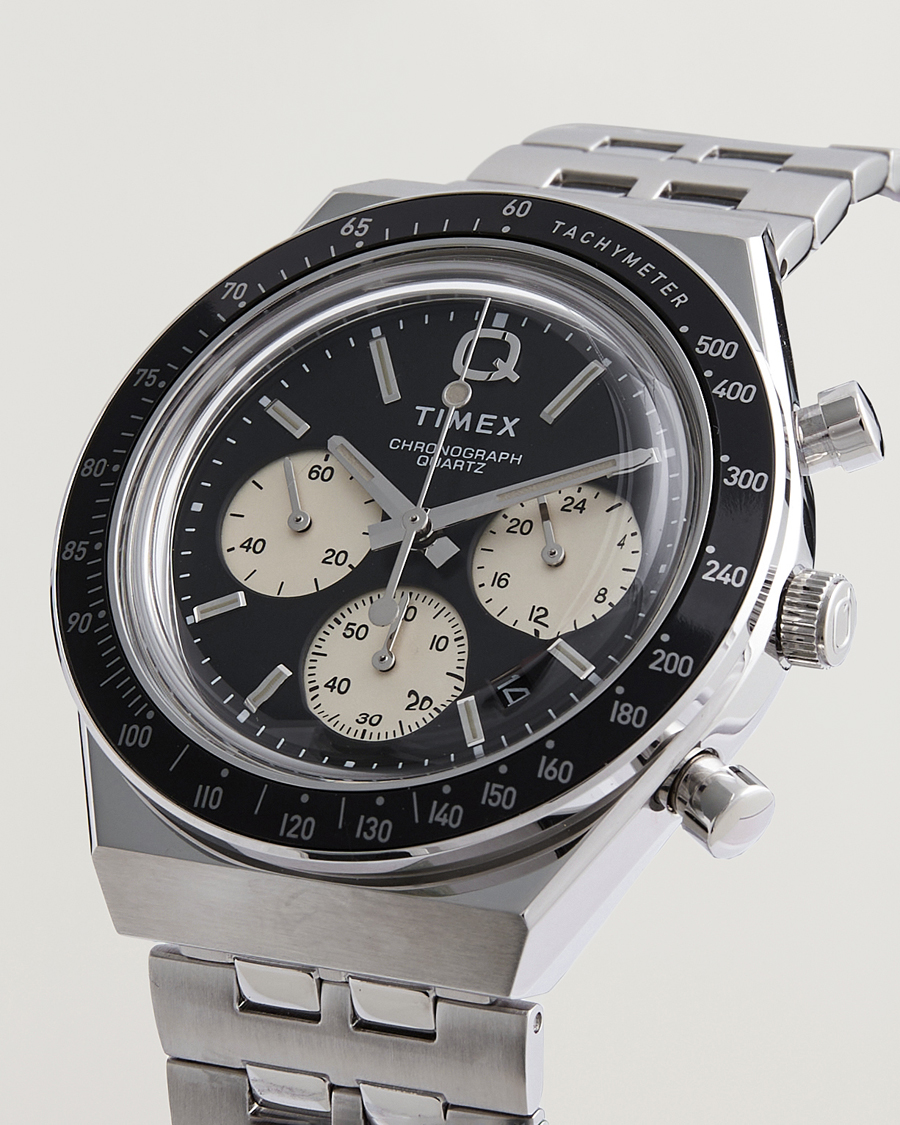 Herre | Timex Q Chronograph 40mm Black Dial | Timex | Q Chronograph 40mm Black Dial