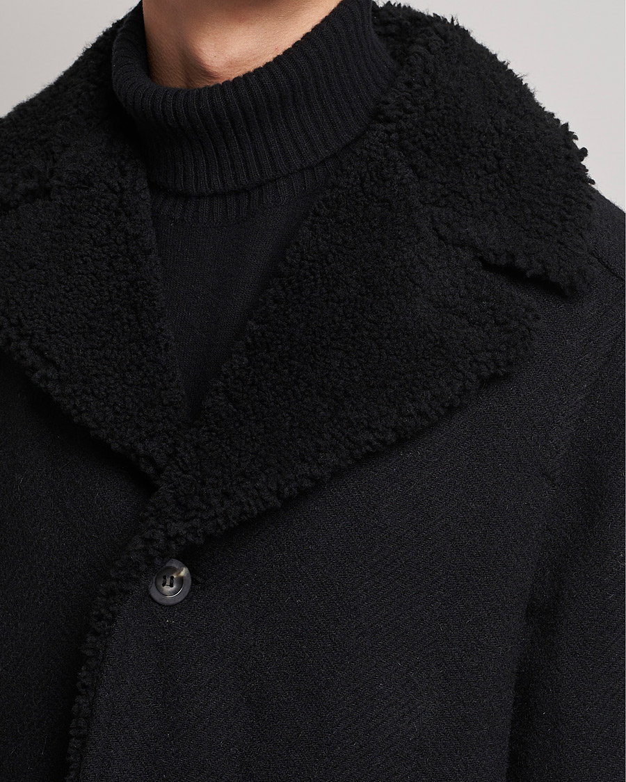 Herre | Jakker | Private White V.C. | The Shearling Car Coat Navy